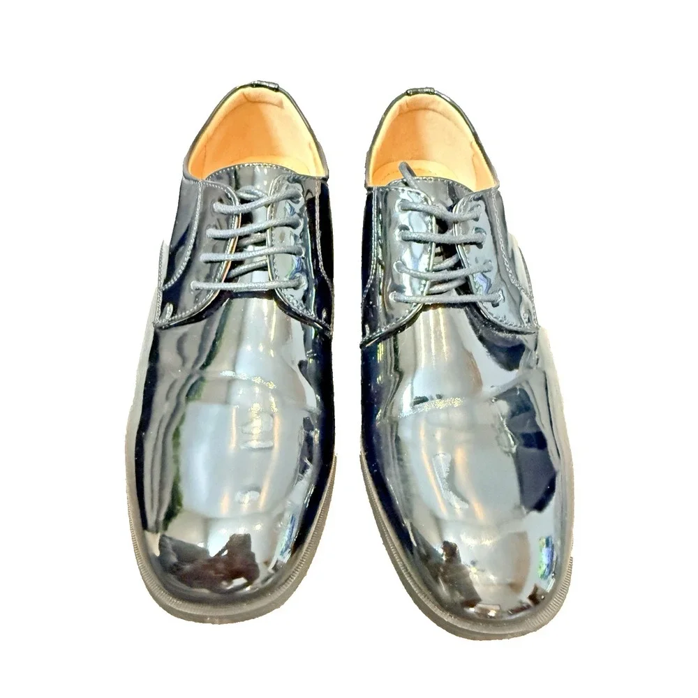 Tip Top Boys Classic Oxfords Dress Shoes Size 5 Black Patent Formal Wedding